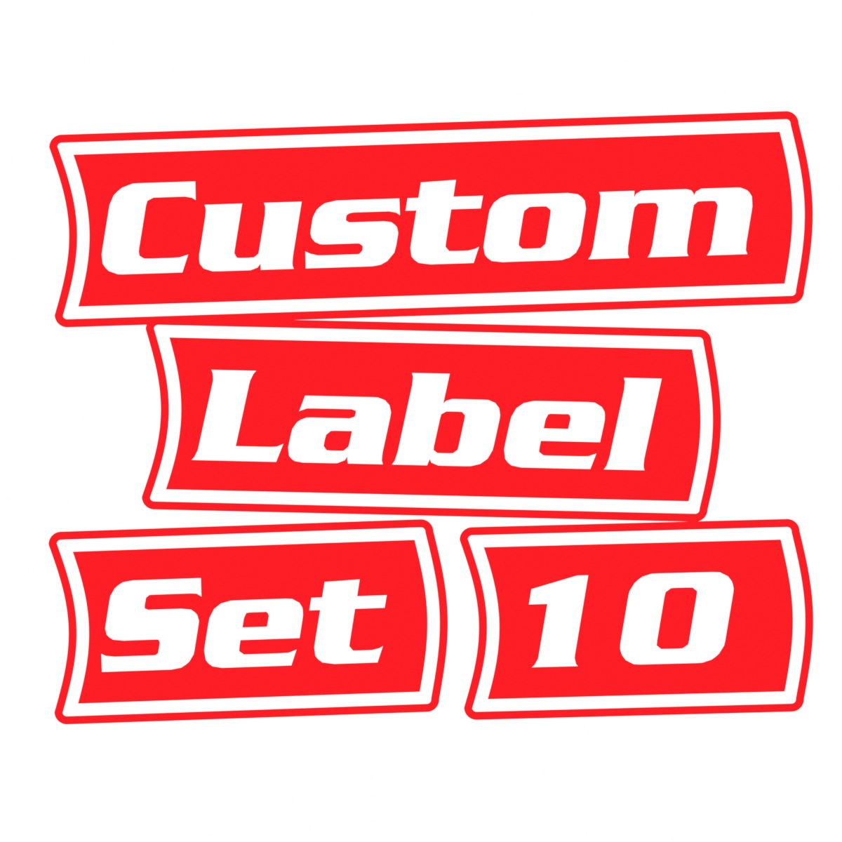 Custom Toolbox Pack 10 labels (red)
