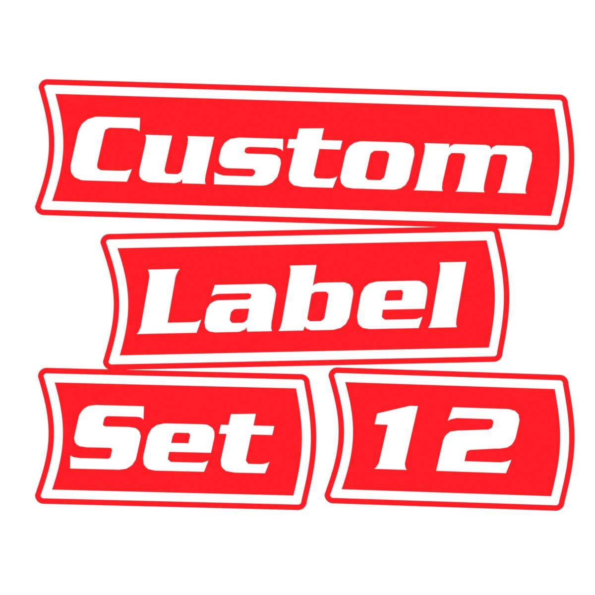 Custom Toolbox Pack 12 labels (red)