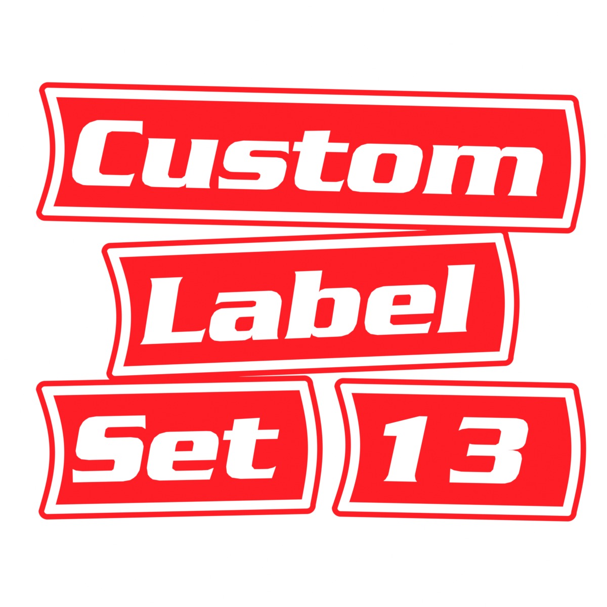 Custom Toolbox Pack 13 labels (red)