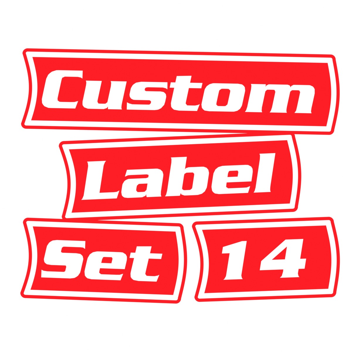Custom Toolbox Pack 14 labels (red)