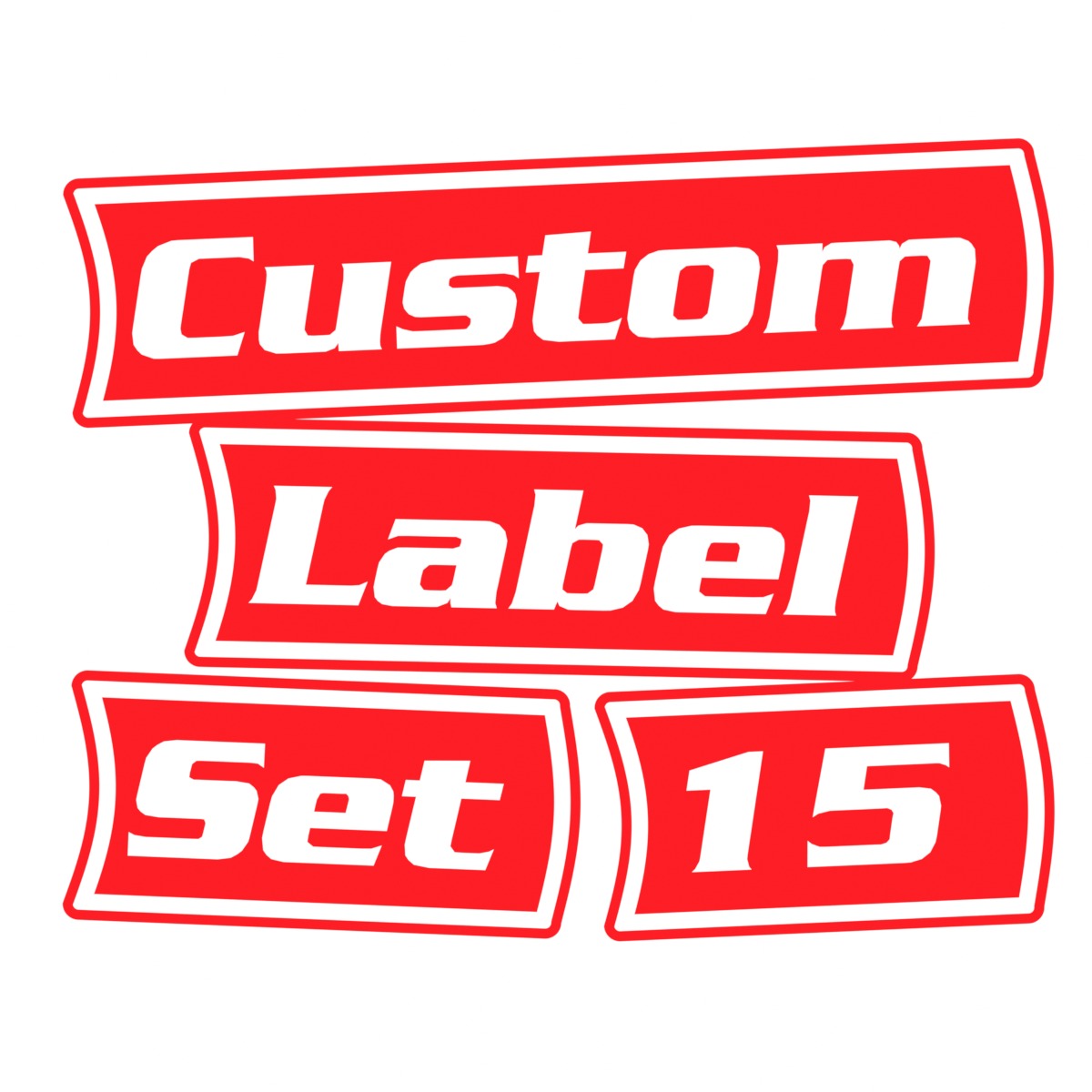 Custom Toolbox Pack 15 labels (red)