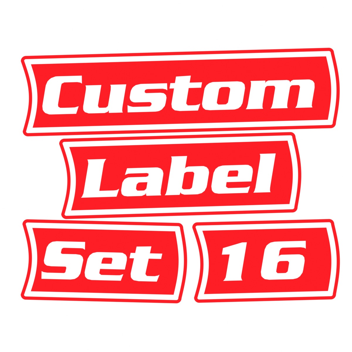 Custom Toolbox Pack 16 labels (red)