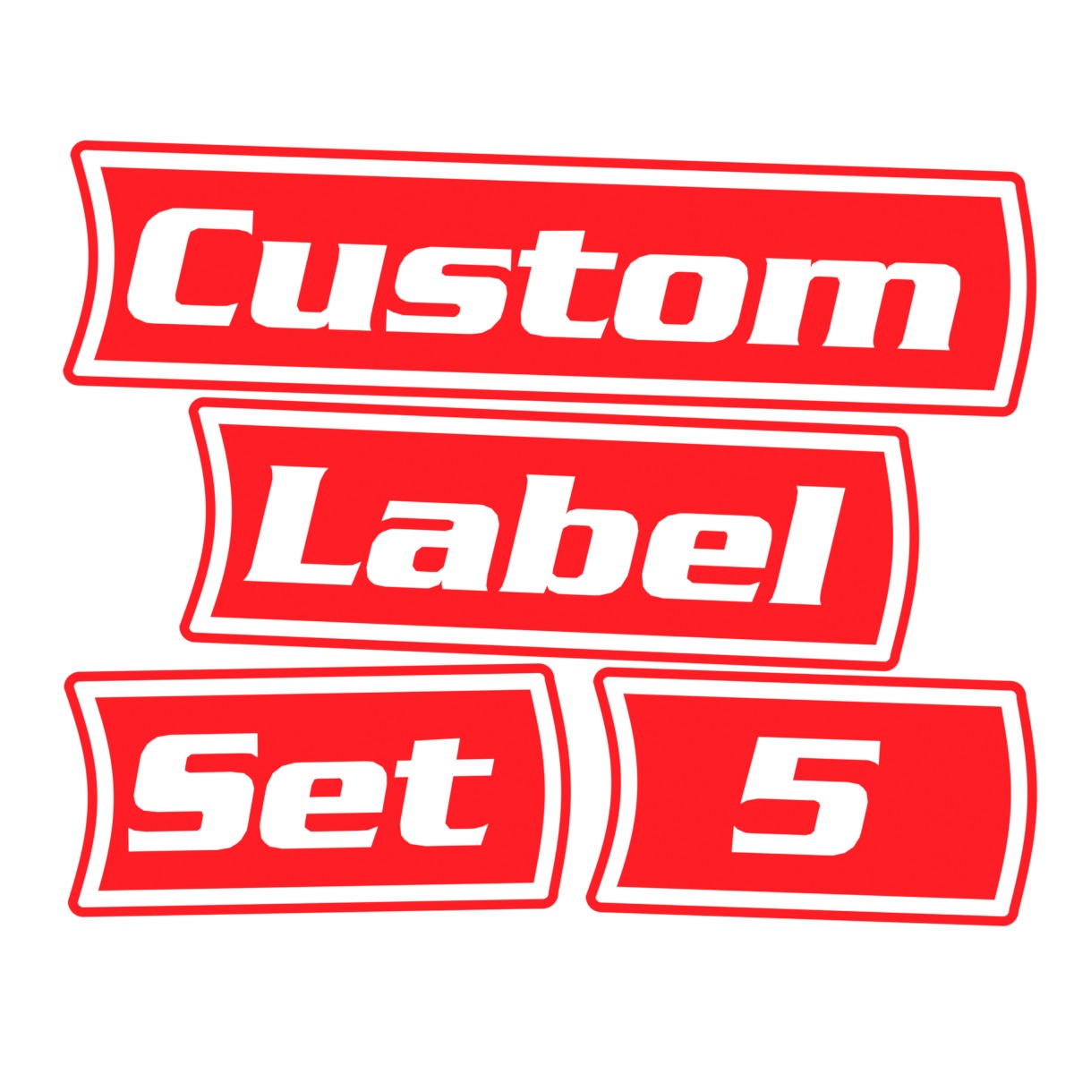 Custom Toolbox Pack 5 labels (red)