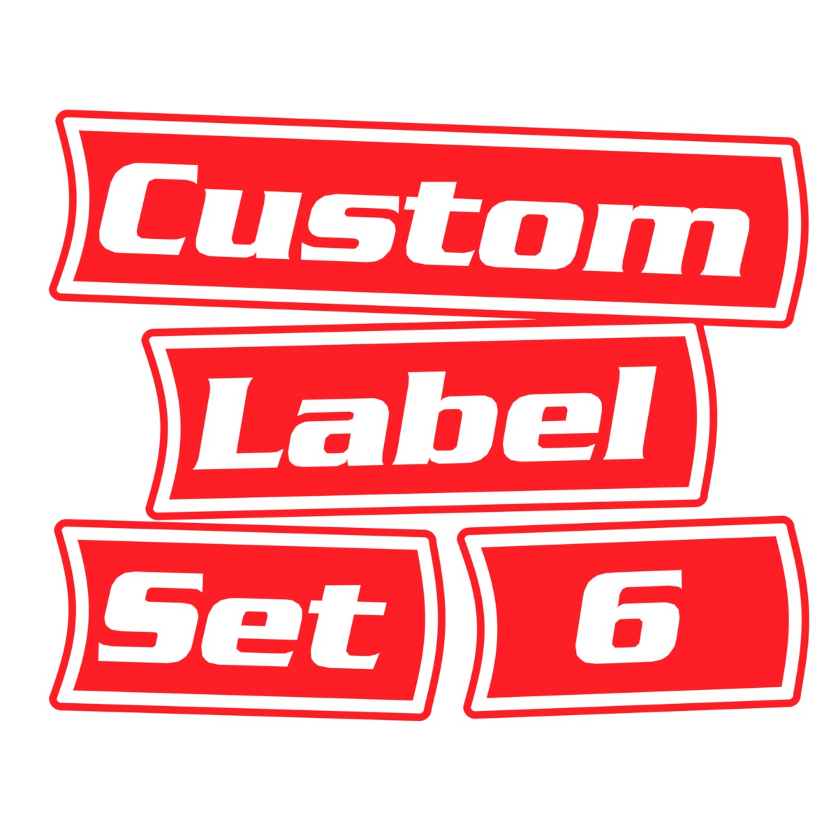 Custom Toolbox Pack 6 labels (red)
