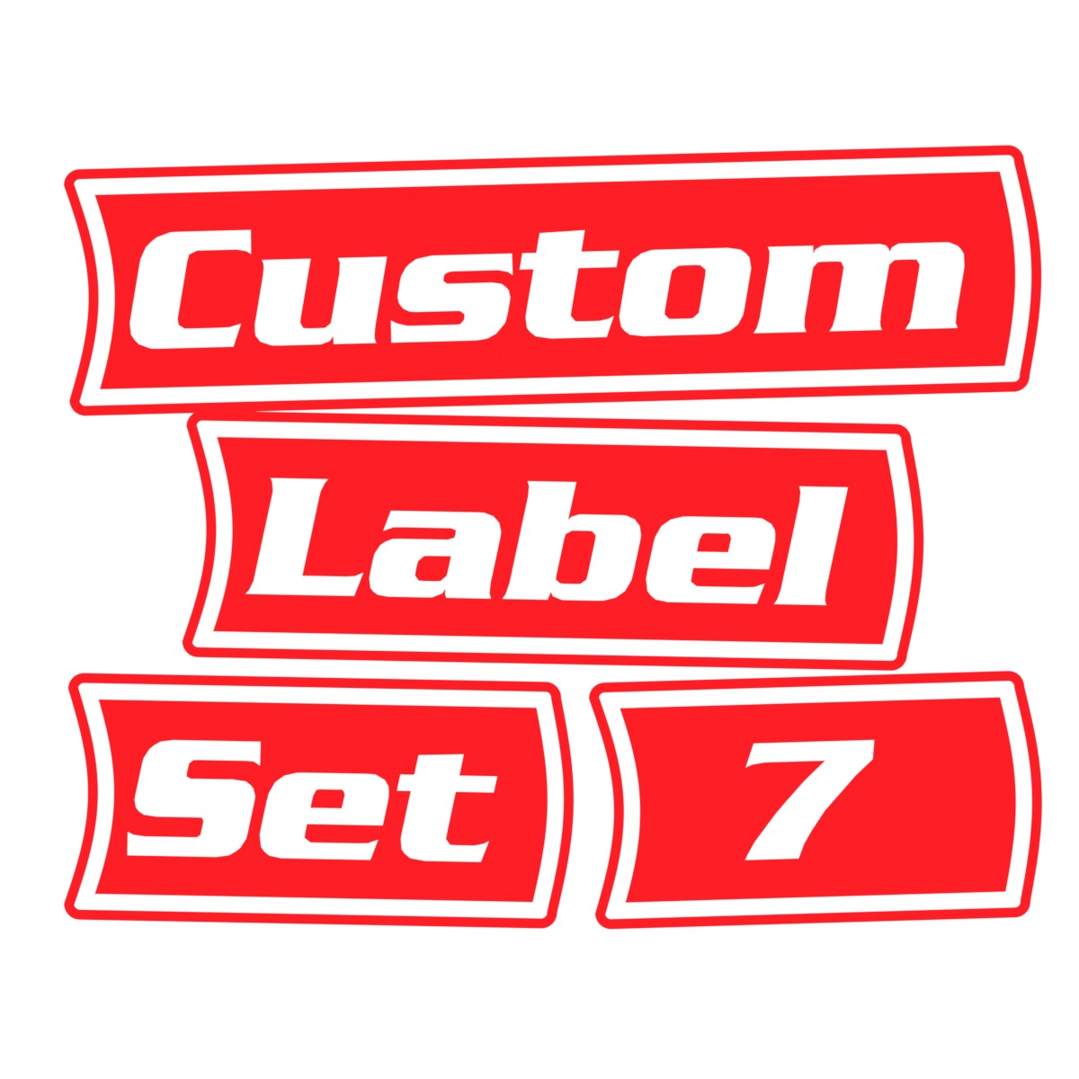 Custom Toolbox Pack 7 labels (red)