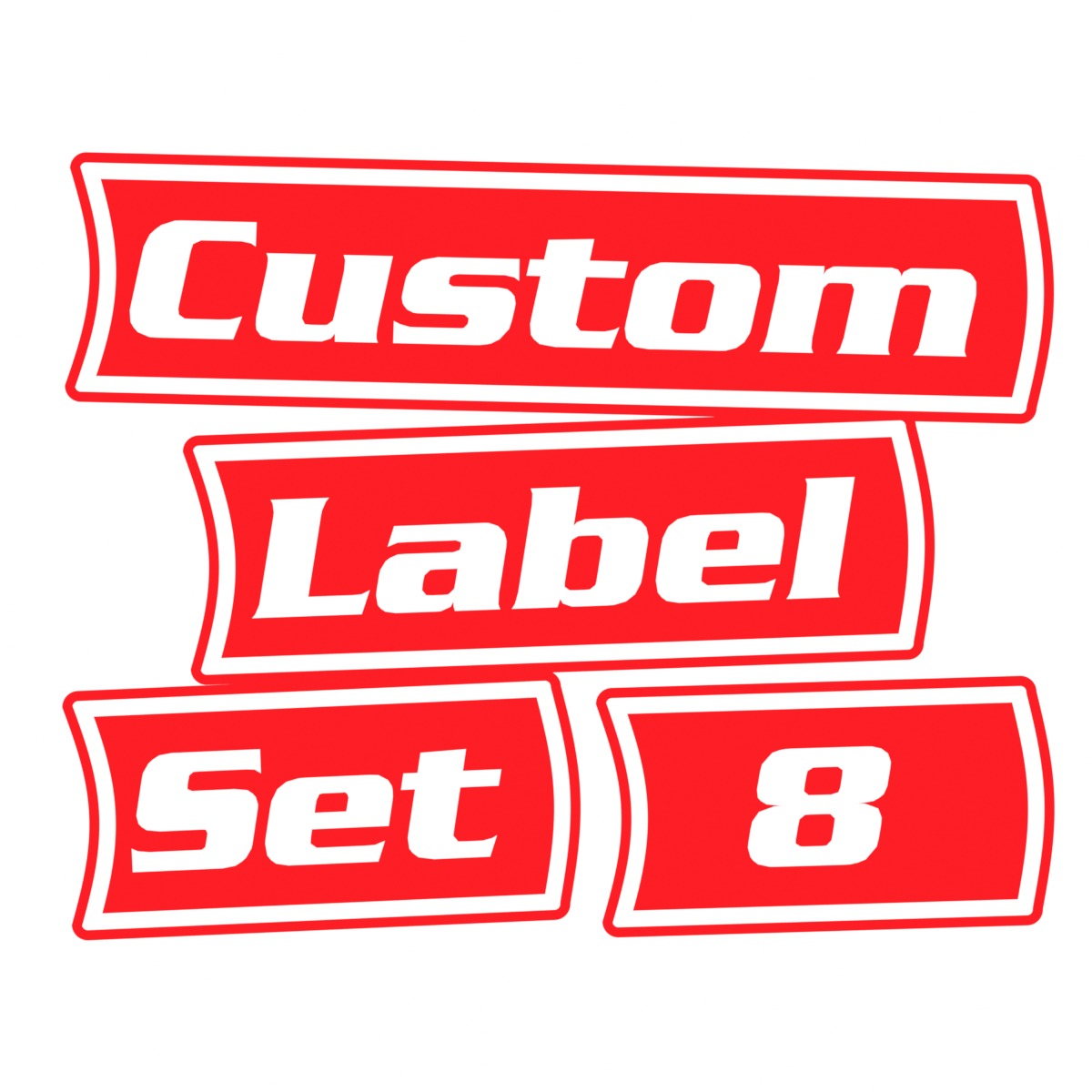 Custom Toolbox Pack 8 labels (red)