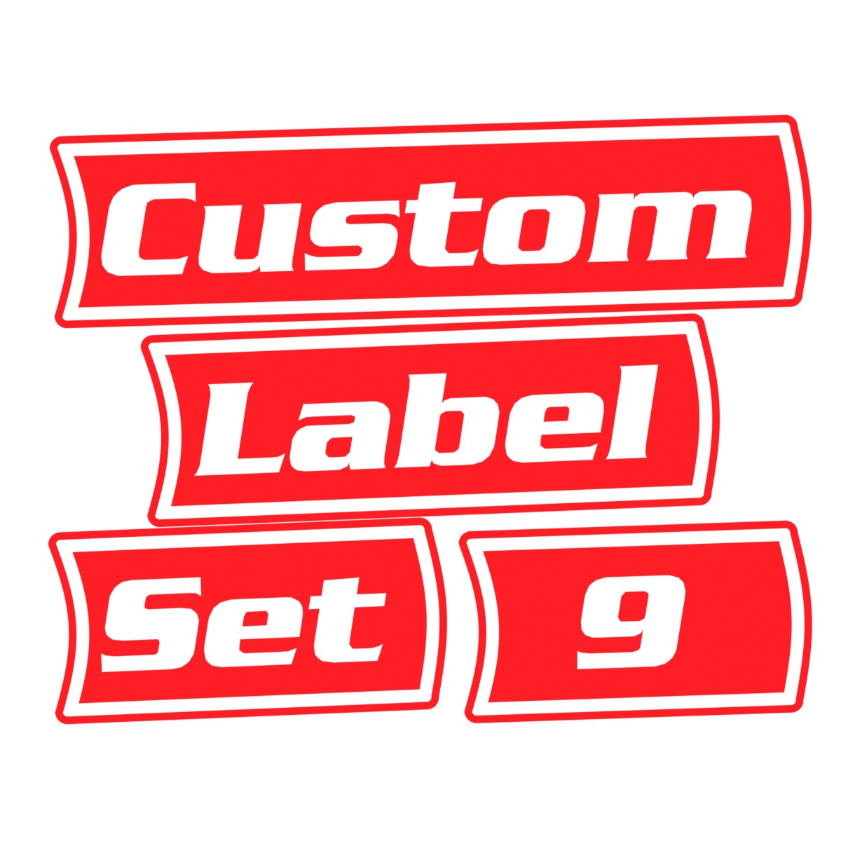 Custom Toolbox Pack 9 labels (red)